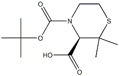 (R)-4-(TERT-BUTOXYCARBONYL)-2,2-DIMETHYLTHIOMORPHOLINE-3-CARBOXYLIC ACID Struktur