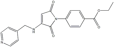 ETHYL 4-{2,5-DIOXO-3-[(PYRIDIN-4-YLMETHYL)AMINO]-2,5-DIHYDRO-1H-PYRROL-1-YL}BENZOATE Struktur