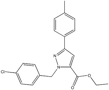 ETHYL 1-(4-CHLOROBENZYL)-3-P-TOLYL-1H-PYRAZOLE-5-CARBOXYLATE Struktur