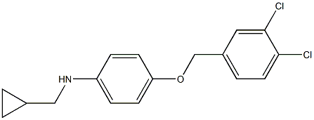 (1R)(4-[(3,4-DICHLOROPHENYL)METHOXY]PHENYL)CYCLOPROPYLMETHYLAMINE Struktur