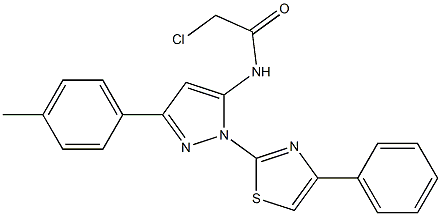 2-CHLORO-N-[3-(4-METHYLPHENYL)-1-(4-PHENYL-1,3-THIAZOL-2-YL)-1H-PYRAZOL-5-YL]ACETAMIDE Struktur