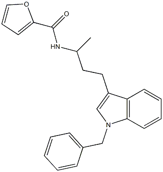 N-[3-(1-BENZYL-1H-INDOL-3-YL)-1-METHYLPROPYL]-2-FURAMIDE Struktur