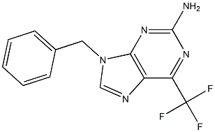 9-BENZYL-6-(TRIFLUOROMETHYL)-9H-PURIN-2-AMINE Struktur