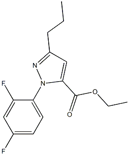 1-(2,4-DIFLUOROPHENYL)-3-PROPYL-1H-PYRAZOLE-5-CARBOXYLIC ACID ETHYL ESTER Struktur