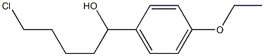 5-CHLORO-1-(4-ETHOXYPHENYL)-1-PENTANOL Struktur