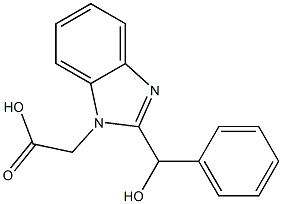 (2-[HYDROXY(PHENYL)METHYL]-1H-BENZIMIDAZOL-1-YL)ACETIC ACID Struktur