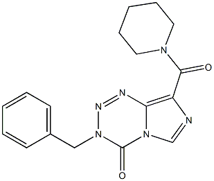 3-BENZYL-8-(PIPERIDIN-1-YLCARBONYL)IMIDAZO[5,1-D][1,2,3,5]TETRAZIN-4(3H)-ONE Struktur