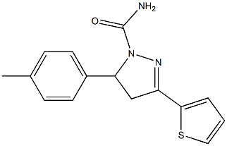 3-(THIOPHEN-2-YL)-5-P-TOLYL-4,5-DIHYDRO-1H-PYRAZOLE-1-CARBOXAMIDE Struktur