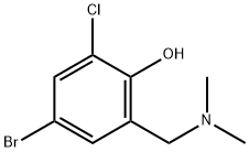 4-BROMO-2-CHLORO-6-[(DIMETHYLAMINO)METHYL]BENZENOL Struktur