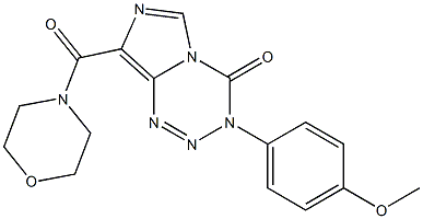 3-(4-METHOXYPHENYL)-8-(MORPHOLIN-4-YLCARBONYL)IMIDAZO[5,1-D][1,2,3,5]TETRAZIN-4(3H)-ONE Struktur