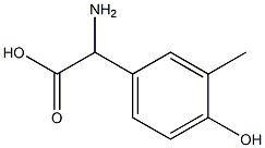 AMINO-(4-HYDROXY-3-METHYL-PHENYL)-ACETIC ACID Struktur