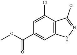 3,4-DICHLORO-6-INDAZOLECARBOXYLIC ACID METHYL ESTER Struktur