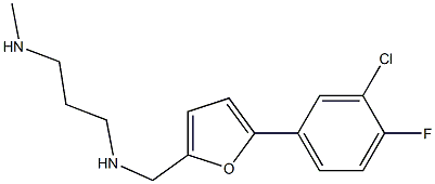 N1-((5-(3-CHLORO-4-FLUOROPHENYL)-2-FURYL)METHYL)-N3-METHYLPROPANE-1,3-DIAMINE Struktur