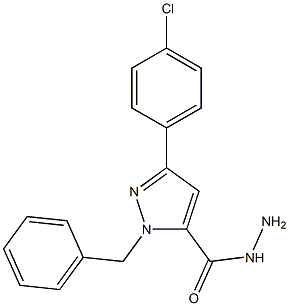 1-BENZYL-3-(4-CHLOROPHENYL)-1H-PYRAZOLE-5-CARBOHYDRAZIDE Struktur