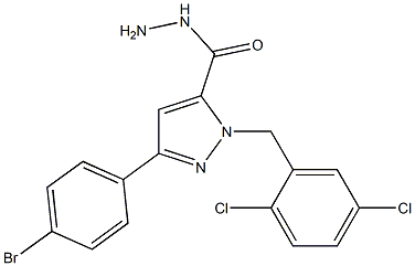 1-(2,5-DICHLOROBENZYL)-3-(4-BROMOPHENYL)-1H-PYRAZOLE-5-CARBOHYDRAZIDE Struktur