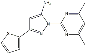 1-(4,6-DIMETHYLPYRIMIDIN-2-YL)-3-THIEN-2-YL-1H-PYRAZOL-5-AMINE Struktur