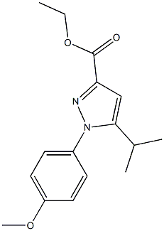 5-ISOPROPYL-1-(4-METHOXY-PHENYL)-1H-PYRAZOLE-3-CARBOXYLIC ACID ETHYL ESTER Struktur