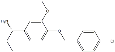 (1S)-1-(4-[(4-CHLOROPHENYL)METHOXY]-3-METHOXYPHENYL)PROPYLAMINE Struktur