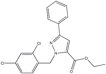 ETHYL 1-(2,4-DICHLOROBENZYL)-3-PHENYL-1H-PYRAZOLE-5-CARBOXYLATE Struktur