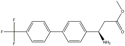 METHYL (3R)-3-AMINO-3-(4-[4-(TRIFLUOROMETHYL)PHENYL]PHENYL)PROPANOATE Struktur