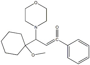 3-(1-METHOXY-CYCLOHEXYL)-3-MORPHOLIN-4-YL-1-PHENYL-PROPENONE Struktur