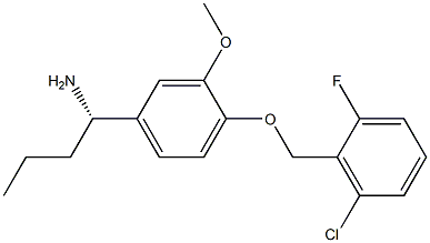 (1S)-1-(4-[(6-CHLORO-2-FLUOROPHENYL)METHOXY]-3-METHOXYPHENYL)BUTYLAMINE Struktur
