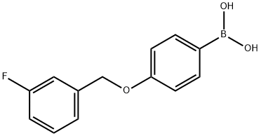 4-(3'-FLUOROBENZYLOXY)PHENYLBORONIC ACID Struktur