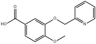 4-METHOXY-3-(PYRIDIN-2-YLMETHOXY)BENZOIC ACID Struktur