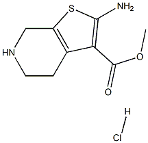 METHYL 2-AMINO-4,5,6,7-TETRAHYDROTHIENO[2,3-C]PYRIDINE-3-CARBOXYLATE HYDROCHLORIDE Struktur