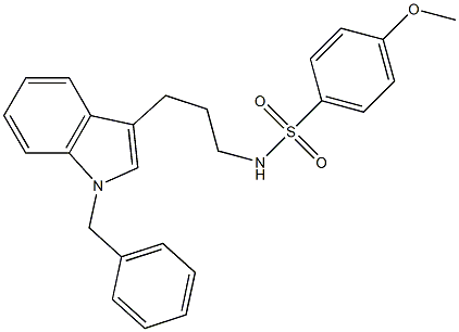 N-[3-(1-BENZYL-1H-INDOL-3-YL)PROPYL]-4-METHOXYBENZENESULFONAMIDE Struktur