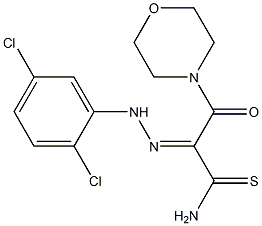 (2E)-2-[(2,5-DICHLOROPHENYL)HYDRAZONO]-3-MORPHOLIN-4-YL-3-OXOPROPANETHIOAMIDE Struktur