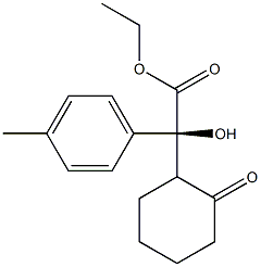 (S)-2-(2'-OXOCYCLOHEXYL)-2-(P-TOLYL)GLYCOLIC ACID ETHYL ESTER Struktur