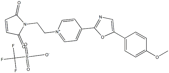 1-[2-(MALEIMIDO)ETHYL]-4-[5-(4-METHOXYPHENYL)-2-OXAZOLYL]PYRIDINIUM TRIFLATE Struktur