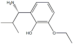 2-((1S)-1-AMINO-2-METHYLPROPYL)-6-ETHOXYPHENOL Struktur