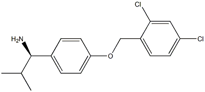 (1R)-1-(4-[(2,4-DICHLOROPHENYL)METHOXY]PHENYL)-2-METHYLPROPYLAMINE Struktur