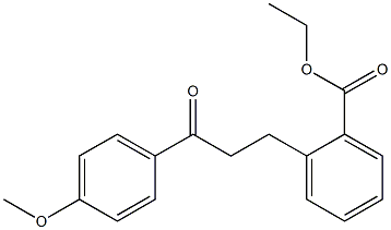 3-(2-CARBOETHOXYPHENYL)-4'-METHOXYPROPIOPHENONE Struktur