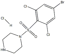 1-[(4-BROMO-2,6-DICHLOROPHENYL)SULFONYL]PIPERAZINE HYDROCHLORIDE Struktur