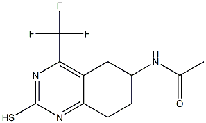 N-(5,6,7,8-TETRAHYDRO-2-MERCAPTO-4-TRIFLUOROMETHYL-6-QUINAZOLINYL)ACETAMIDE Struktur