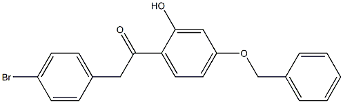 1-(4-(BENZYLOXY)-2-HYDROXYPHENYL)-2-(4-BROMOPHENYL)ETHANONE Struktur