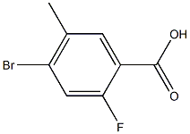 4-BROMO-2-FLUORO-5-METHYLBENZOIC ACID Struktur