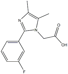 [2-(3-FLUORO-PHENYL)-4,5-DIMETHYL-IMIDAZOL-1-YL]-ACETIC ACID Struktur