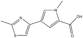 1-METHYL-4-(2-METHYL-1,3-THIAZOL-4-YL)-1H-PYRROLE-2-CARBOXYLIC ACID Struktur