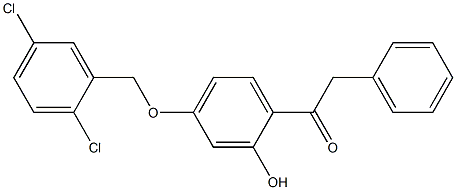 1-(4-(2,5-DICHLOROBENZYLOXY)-2-HYDROXYPHENYL)-2-PHENYLETHANONE Struktur