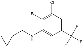 (1S)[3-CHLORO-2-FLUORO-5-(TRIFLUOROMETHYL)PHENYL]CYCLOPROPYLMETHYLAMINE Struktur