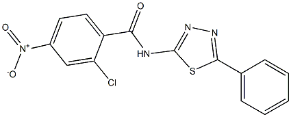 2-CHLORO-4-NITRO-N-(5-PHENYL-1,3,4-THIADIAZOL-2-YL)BENZAMIDE Struktur