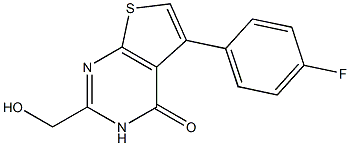 5-(4-FLUOROPHENYL)-2-(HYDROXYMETHYL)THIENO[2,3-D]PYRIMIDIN-4(3H)-ONE Struktur