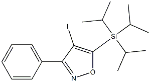 4-IODO-3-PHENYL-5-TRIISOPROPYLSILANYLISOXAZOLE Struktur