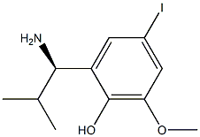 2-((1R)-1-AMINO-2-METHYLPROPYL)-4-IODO-6-METHOXYPHENOL Struktur