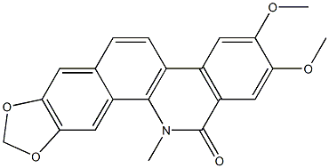 2,3-DIMETHOXY-12-METHYL-12H-[1,3]DIOXOLO-[4',5':4,5]BENZO[1,2-C]PHENANTHRIDIN-13-ONE Struktur