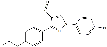 1-(4-BROMOPHENYL)-3-(4-ISOBUTYLPHENYL)-1H-PYRAZOLE-4-CARBALDEHYDE Struktur